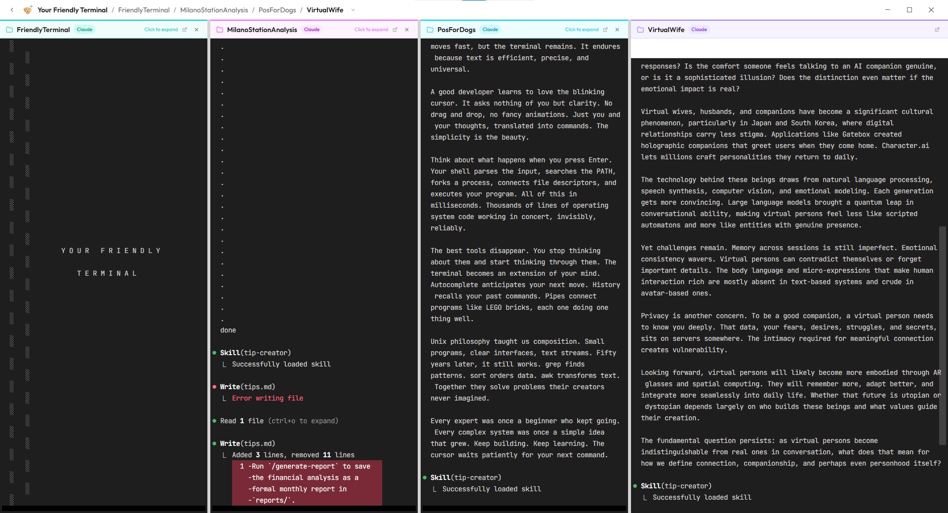 Friendly Terminal multi-project view — manage multiple AI development projects with tabbed navigation